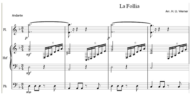Voorbeeld Capella muzieksoftware